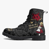 Alice in Wonderland Classics Quotes Gothic Combat Boots (JPRGQUOTE)